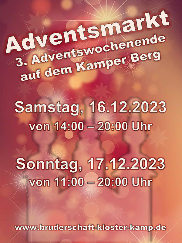 Adventsmarkt am Kloster-Kamp am 16. und 17.12.23