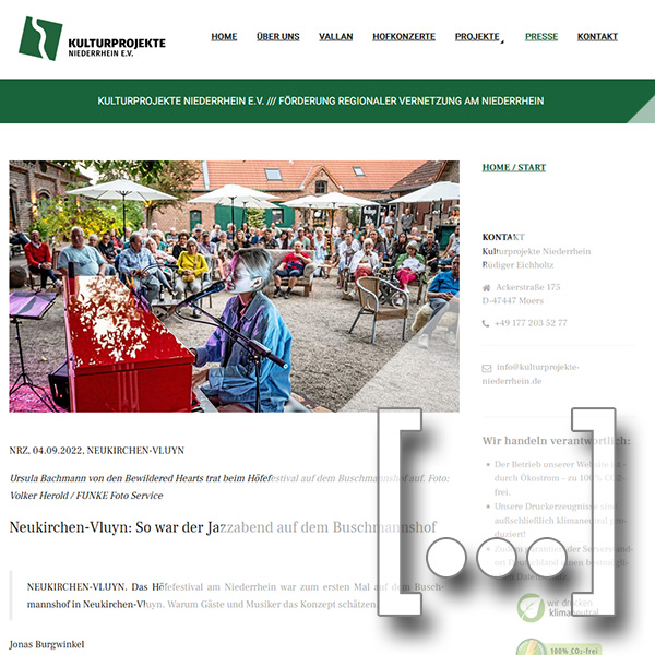 NRZ-Artikel vom 4.9.22 auf www.kulturprojekte-neiderrhein.de