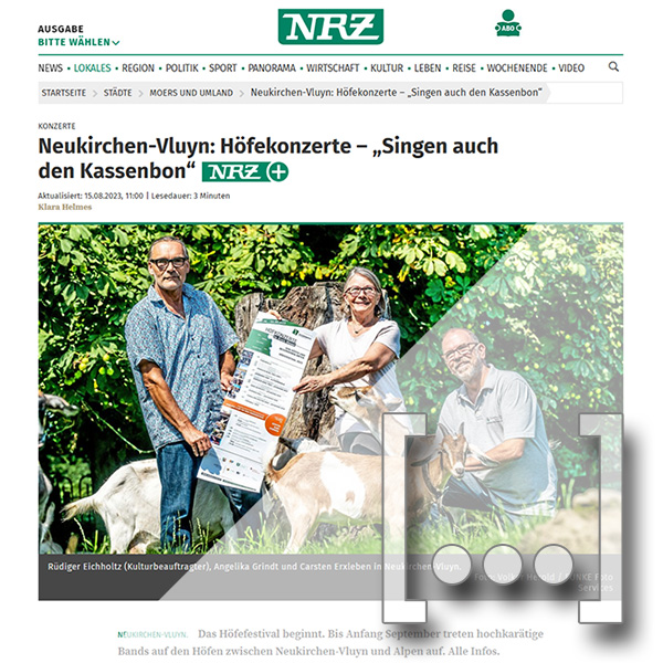 Artikel vom 15.8.23 auf www.nrz.de